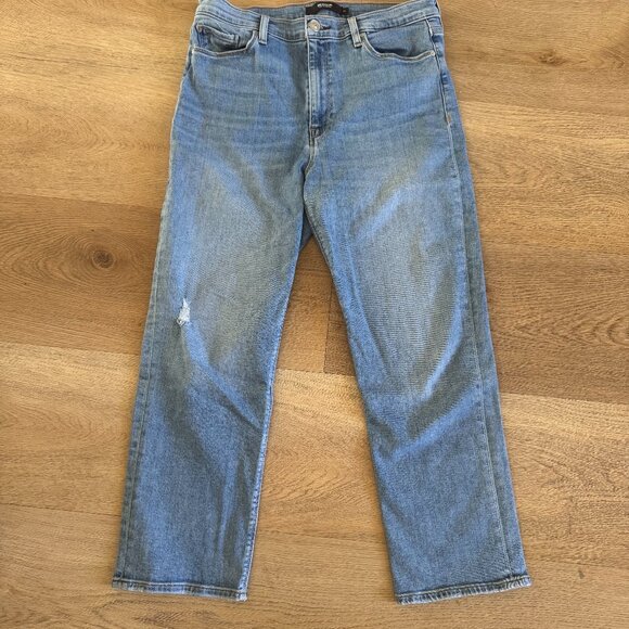 Hudson Barbara Straight Crop Blue Size 31 High Rise - Picture 1 of 6